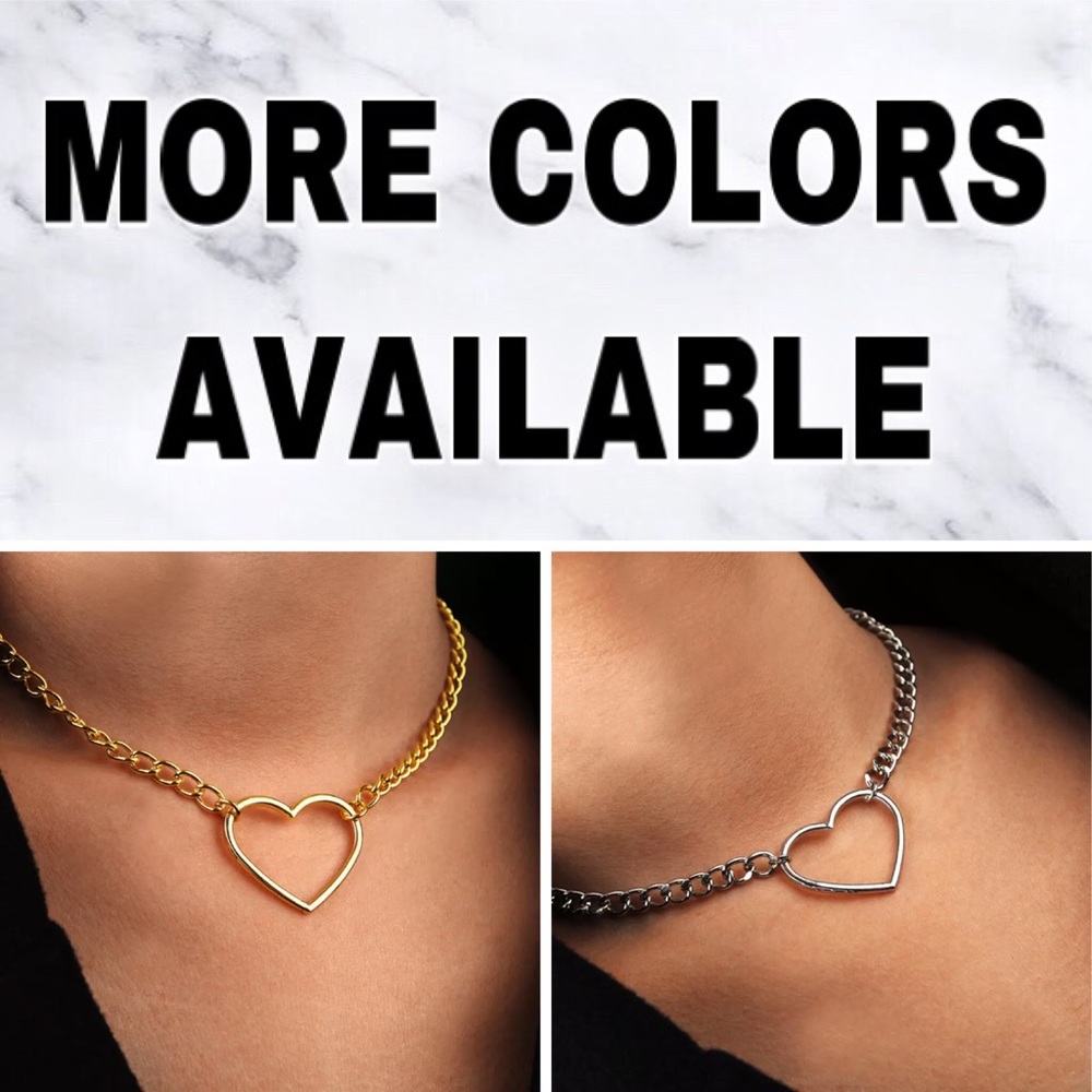 ⚜️[𝟯/$𝟭𝟴]⚜️Silver Heart Delicate Choker NEW - Picture 8 of 10